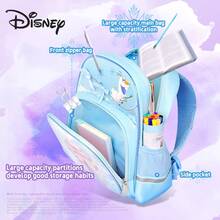 Disney Elsa Student Ergonomic Backpack For Grades 1-3, Frozen, Polyester, Small, Pink/Purple - Single Piece - View 4
