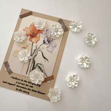 Beautiful Flower Shaped Refrigerator Magnet Set, White Fridge Magnets, Kitchen, Cabinet And Dishwasher Decorative Stickers - Perfect Friendship And Confession Gift And Various Holiday Options - one-size - View 5