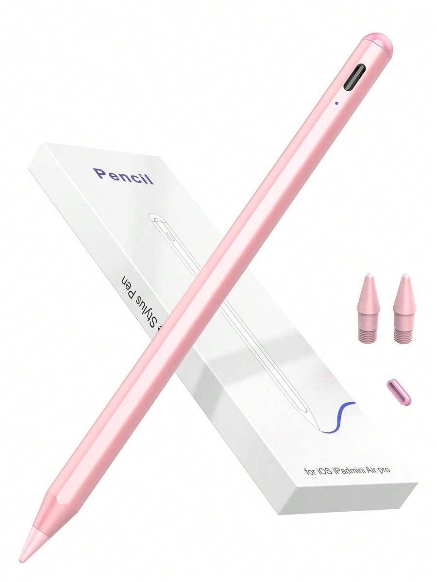 相容 iPad 的觸控筆，支援手掌防誤觸與傾斜感應，90mAh 電池，相容 iPad 第 10 代 10.9 2022、Air4/5/6/M4、A16 第 11 代 2025、Air11&13 吋 (M3/M2)、Pro 11/12.9 吋 - 粉紅色