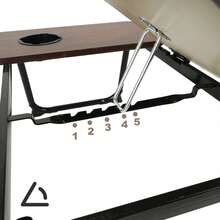 Klappbarer Laptop-Tisch Für Bett & Sofa, Mobiler Notebook-Tisch Als Serviertablett – Ideal Für Frühstück, Arbeit, Essen & Lernen Im Bett, Braune Lapdesk-Platte Mit Beinen, Praktisches Bett-Tablett Für Zuhause, Schlafzimmer & Wohnzimmer, Leichter Klapptisch Für Reisen & Fernsehen - Schwarz - Übersicht 4
