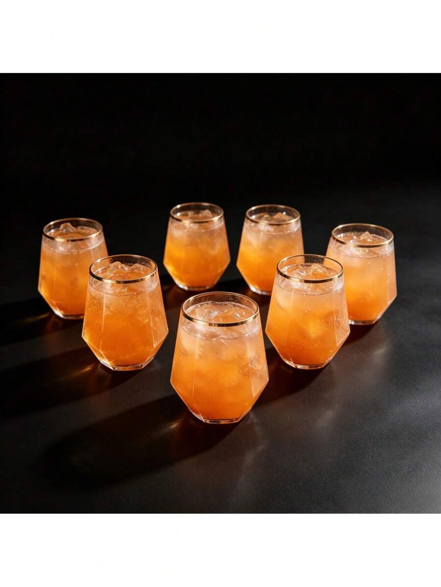 4/2/1 Taza de Bebida Premium de Phnom Penh, Taza de Té Helado, Taza de Jugo, Taza de Agua con Gas, Taza de Bebida Fría, Perfecta para Compromiso/Boda, Carnaval, Fiesta de Cumpleaños, Reunión Familiar, Planificación de Eventos de Empresa y Otras Ocasiones Festivas - transparente - Ver 1
