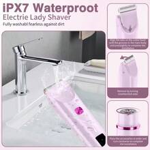 New Upgraded 2-In-1 Electric Shaver, Waterproof Bikini Trimmer, Dry & Wet Use, Painless Personal Grooming Tool, Suitable For Women's Face, Body, Legs, Bikini Area And Private Hair, With Smart Digital Display Screen - View 8