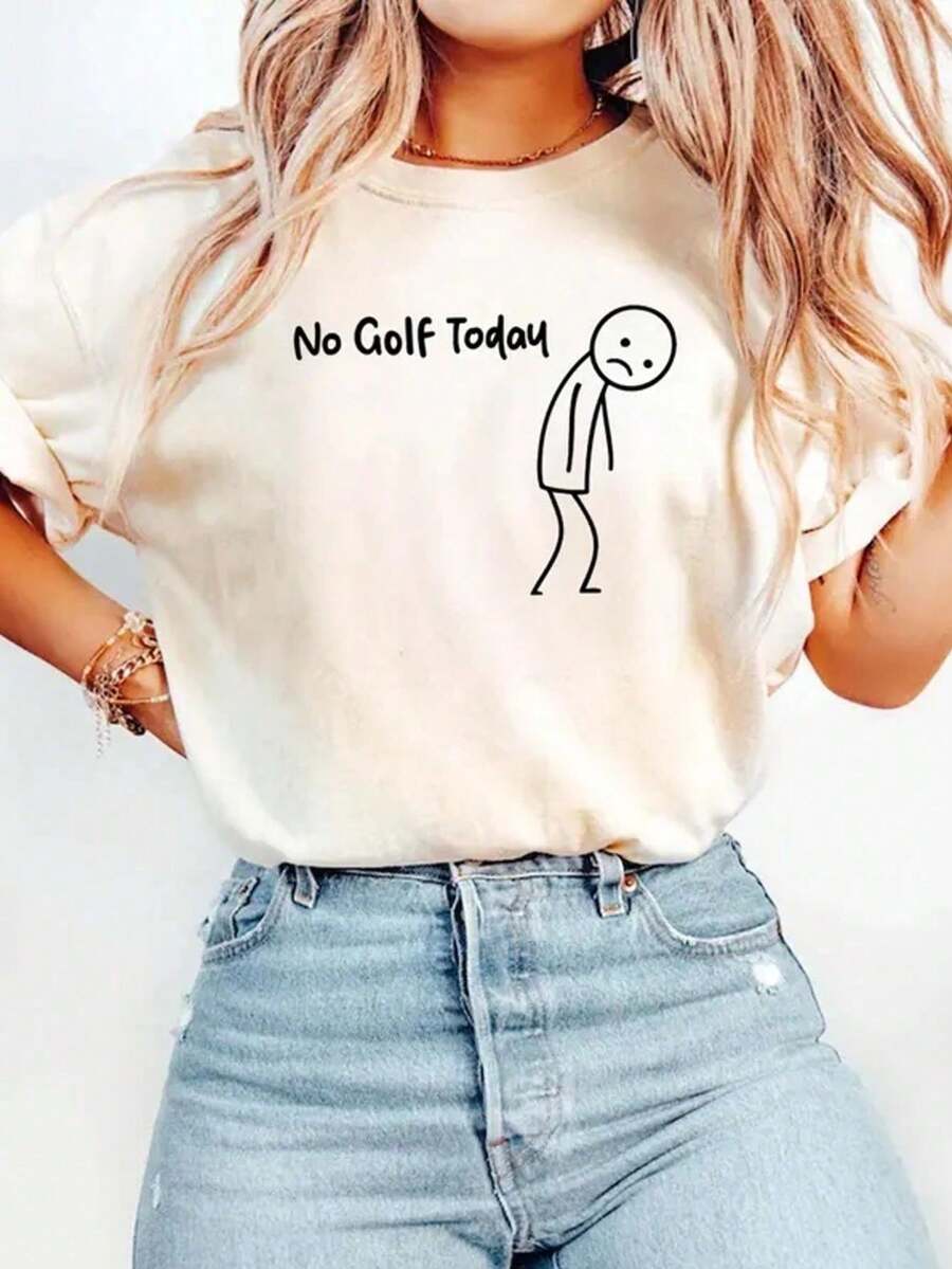 1 Piece Par-Tee Women's Golf T-Shirt, Golf Gift For Her, Golf T-Shirt, Women's Golf T-Shirt, Golf Gift, 180g 100% Cotton - 白色 6 - 查看 1