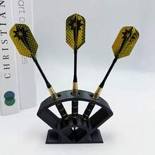 1個桌面飛鏢展示架，飛鏢收納架，可放置3支飛鏢，方便拿取，省空間設計，適用於客廳、辦公室、遊戲室，飛鏢設備整理，飛鏢展示架，飛鏢收藏愛好者禮物，通用節日禮物，生日禮物，父親節禮物，給家人、朋友、飛鏢愛好者的禮物，(產品不含飛鏢) - 彩色 - 查看 2