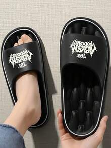 Fashionable Versatile Spring/Summer Unisex Sandals, Comfortable For Long Wear Without Foot Fatigue, Quiet And Durable Sole, Essential For Home/Hotel/Office - Black - View 5