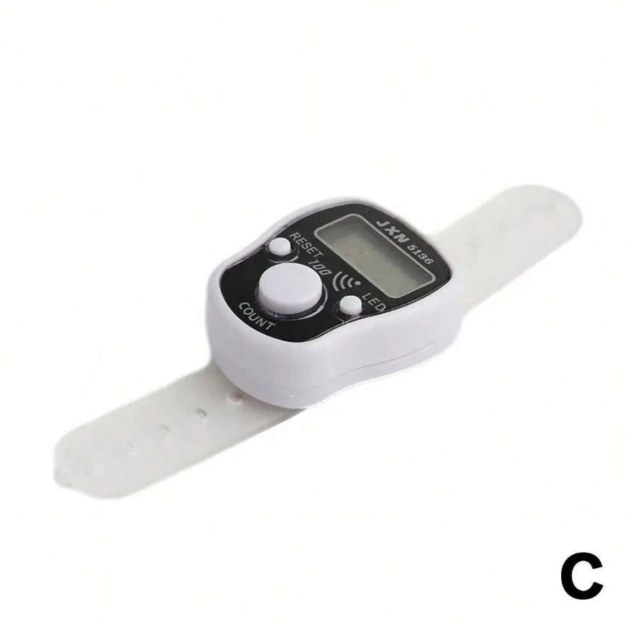 5-Color Finger Counter, Electronic Reading Marker, LED Digital Counting Tool - Khaki - View 1