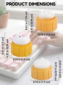 EIGIIS 1个手工制作的可爱饺子/包子造型磁性键帽，适用于Cherry MX机械键盘，ABS树脂材质，造型可爱 - 查看 6