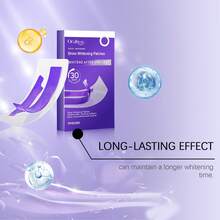 1 Box Dual-Effect Purple Teeth Whitening Strips - Teeth Whitening Gel Professional Teeth Whitening Strips, Teeth Care, Instant Teeth Cleaning Strips, Helps Remove Stains Caused By Coffee, Red Wine And Soda, Daily Oral Care, Travel And Home Use - Various Styles - View 5