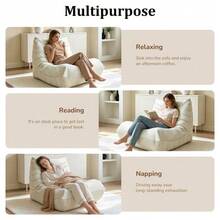 Comfortable And Plush Armchair-Sofa, Filled With High-Quality Foam, Ideal For Reading And Relaxing. - White - View 5