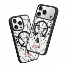 Miniso Marvel Spider-Man Personalized Creative Spider Web Design, MagSafe Magnetic Charging, Compatible With IPhone 17 Pro Max/16 Pro/15/16 Plus/14/13/17 Air/17 Pro/15 Pro Max/12 Pro, Men's Drop-Proof Protective Case, Compatible With Apple. - Black - View 2