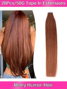 150grams Tape In Hair Extensions Human Hair,#60 Platinum Blonde 16-26inch,20Pcs/50Grams,100% Brazilian Remy Tape Ins Real Human Hair Extension,Christmas Birthday Gift For Women, Perfect For Daily Party & Wedding Use, 4-5 Packs To Add Length & Volume - S33 - 查看 1