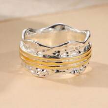 This Ring Exudes A Unique Handmade Charm, Its Distinctive Texture Blending Industrial Ruggedness With Refined Elegance - Silver - View 3