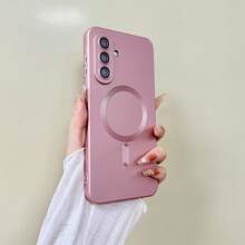 磁吸式 Galaxy A57 A37 A56 A36 A27 A26 A16 A17 A06 A07 S25 FE S26 相容手機殼【內建相機鏡頭保護蓋】超薄柔軟矽膠防震保護殼 金屬光澤軟殼 S26 Ultra S25 Ultra S24 Ultra - 玫瑰金 - 查看 10