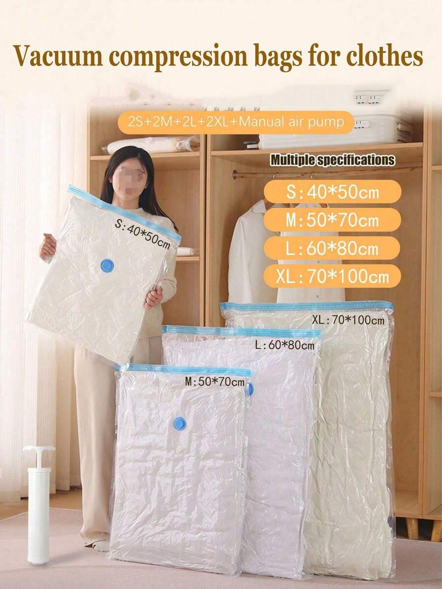 20/10/5/1 件真空压缩袋，透明衣物收纳袋，床上用品，西装，节省 80% 空间，适用于外套、衬衫、被子、裤子、家居、宿舍、衣柜、卧室、浴室、旅行、返校卧室、收纳袋、收纳袋、家居收纳、女式白色 T 恤、女式黑色裤子、女士冬装、连衣裙、女士冬装、优雅女装、女士白衬衫、长袖、女士白色连体裤、女士春季连衣裙、女士春季服装、春季、春装、极简主义、夏季上衣