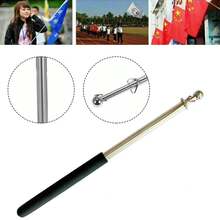 1.6M Telescopic Stainless Steel Flag Pole, Foldable, For Outdoor Use, With Windproof Rope And Windproof Guide Rod - 1 - View 1