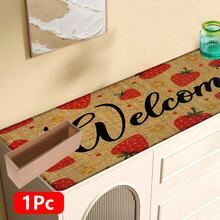 1pc, Home Decor, Strawberry Pattern Print, Linen Kitchen Rug, Kitchen Mat, Floor Mat, Bathroom Mat, Door Mat, 3D Print Rectangular, Suitable For Living Room, Bedroom, Hallway, Bathroom, Laundry Room - Polyester Rug, Suitable For Indoor And Outdoor Home Decor - Multicolor - View 15