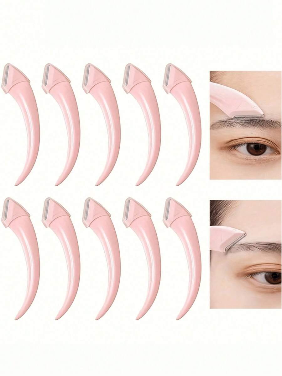 20/10/5/2pcs Eyebrow Shaping And Trimming Tool Set, Curved Eyebrow Razor, Crescent Eyebrow Shaver, Manual Hair Removal Scraper, Beginner Beauty Tool