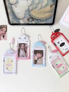 1 Piece Of INS Original Korean PVC Card Sleeve, Three-Inch Puppy Storage Protective Case, Idol Card Display Case, Pendant, Student Meal Card, Bus Card Storage Pendant, Card Holder - Card Sleeve - View 3