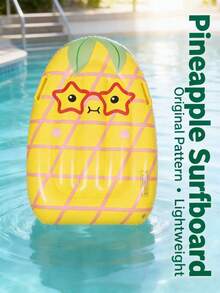 1pc Inflatable Fruit Floating Bed, Strawberry Kiwi Pineapple Cute Cartoon Surfboard With Handle Lounge Chair (Handle Color Random), Pool Inflatable, Beach Essential, Pool Floating Bed - 彩色 - 查看 3