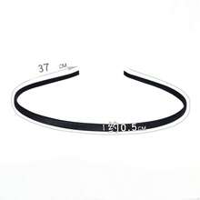 5 Buah Bando Rambut Tipis Minimalis Berbahan Kain Hitam Ukuran 5mm - Hitam - View 2