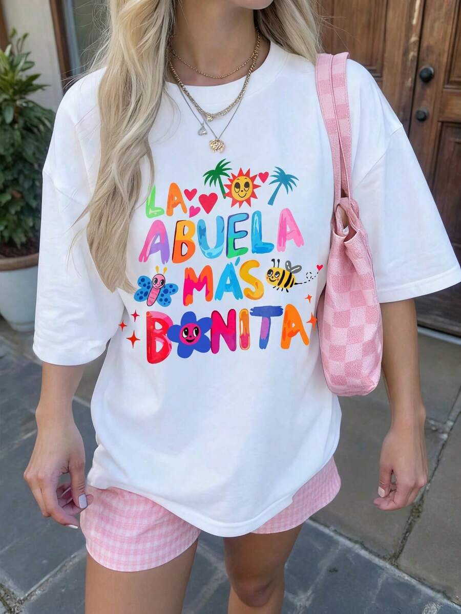 Custom Printed Short-Sleeved T-Shirt, Summer Features, Loose And Fitted, Suitable For All Body Types, The Cotton Fabric Is Soft And Breathable. - White - View 1