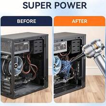 SUITU 16000 Pa 無線手持吸塵器，便攜式車用吸塵吹風機，100W 迷你吸塵器。乾濕兩用吸塵器，附多種清潔配件與 EVA 收納袋。(11.1V 2000MAH，運行時間：30 分鐘) - 無線 - 查看 9