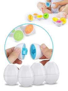 NEUSNEY Color & Shape Matching Egg Model Children's Toy, Easter Egg Educational Early Learning Thinking Logic Training Gift, Birthday Present, Some Accessories Randomly Selected - Multicolor - View 4