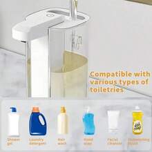 DONASIRA 1pc 500ml Extra Large Capacity Wall-Mounted Touchless Smart Infrared Automatic Soap Dispenser, Hands-Free Home Hand Soap Fast Dispensing Pump, Sensor Hand Washer/Bathroom Gadget/Cleaning Machine - View 10