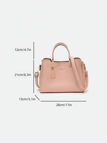 Dedoo Light Luxury Fashion Versatile Multi-Compartment Large Capacity Handbag & Crossbody Bag - Pink - View 9