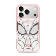 Miniso Marvel Avengers 蜘蛛人個性化蜘蛛網 MagSafe 磁吸充電手機殼，適用 iPhone 17/17 Pro Max/16/17 Pro/15/14/16 Plus/17 Air/13/15 Pro/12/15 Plus，男款防摔保護殼，相容 Apple - 粉色 - 查看 1