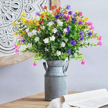 5PCS UV Protection Artificial Flowers - Indoor And Outdoor Decorative Artificial Flower Bushes, Five Colors, Suitable For Home, Garden, Wedding And Farmhouse Decoration - Color Mixing - View 5