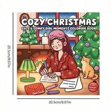 [NEW COZY CHRISTMAS Coloring Book] 1pc Original Coloring Book , 22 Pages Single-Sided Printing, Clear Lines And Exquisite Patterns,Ideal For Relaxation | Perfect Gift For New Year,Christmas,Birthdays,School Holidays,Perfect For Adults & Teens & Child - Multicolor - View 3