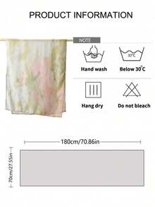 1pc Women's Bohemian Watercolor Print Headscarf, Sun Protection Multicolor Scarf, Elegant Versatile Shawl, Suitable For Daily Use - Fresh and Clean - View 10