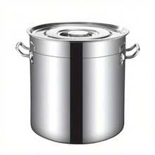 5.28-Gallon Stainless Steel Milk Container, Large Soup Pot With A Lid, Suitable For Induction And Gas Stoves, Designed For Heat Insulation, Featuring A Thick Base For Durability, Easy To Clean, Perfect For Home Kitchens And Restaurants - View 7