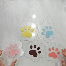 1 Set Cat Paw Design PET Anti-Slip Coasters, Home Kitchen Decor Accessories, Cute Affordable Small Items, Suitable For Various Holiday Parties, Wedding Accessories, Thanksgiving, Back To School Decor Gifts - Multicolor - View 11