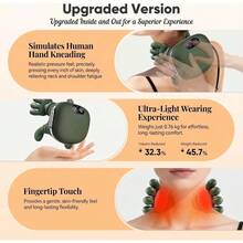 Massage Hand - Shoulder And Neck Massager, Bionic Heated Massager, Neck Massager With Fingers, 4D Kneading Massage, Simulates A Real Palm Massage For Comfort, Relax Muscle Tension - Green - View 6