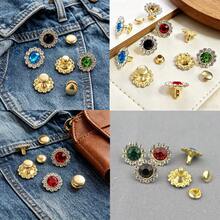 30/100 Sets 11mm Rhinestone Rivets, Including Colorful Sunflower Rivets, Suitable For Handmade Repair, Decorative Beading And Jewelry Making - C - View 8