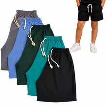 kit 3 shorts tactel para menino 0 a 14 anos moda praia juvenil bermuda mauricinho masculino infantil - Multicolorido - Visão 8