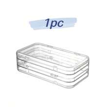 1 pieza Caja de almacenamiento de esmalte de uñas de acrílico, organizador vacío transparente de 3 pliegues, estuche de exhibición de uñas postizas, estante de esmalte de uñas de colores, soporte de exhibición tipo libro, incluye 30 piezas de adhesivo doble cara - caja de almacenamiento - Ver 12