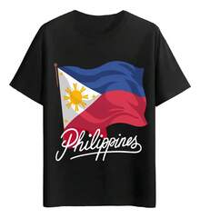 Philippines Flag T-Shirts - Black - View 1