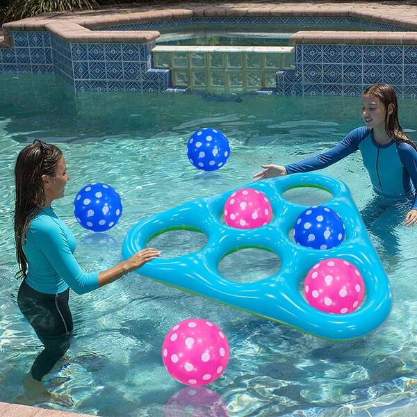 Suministros de lanzamiento de agua para entretenimiento casual, juguete de diversión para piscina y playa de material PVC con forma triangular