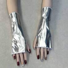 Nail Protection Gloves, Metallic Color UV Protection Gloves - Fingerless UV-Blocking Nail Protection Gloves, Hand Protection Products That Block UV Rays, Suitable For Nail Art Lamps And Sun Protection, Suitable For Use In Salons And At Home. - Multicolor - View 4