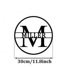 Letrero personalizado con apellido, combinación de letras de metal redondas, letras desmontables con nombre familiar personalizado - Negro - Ver 11
