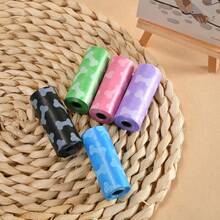Dog Bone Print Pet Waste Bags, Thickened Tear-Resistant, Strong Load-Bearing, Disposable, Compact And Portable, Easily Fits In Pocket, Keeps Clean And Hygienic, Makes Dog Walking More Enjoyable, Random Style - Multicolor - View 6