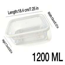 Transparent Hinged PP Plastic Food Storage Container With Lid. Multipurpose Food Preservation Box, Suitable For Preserving Fruits, Vegetables, Tomatoes, Etc. Reusable, Microwave, Refrigerator And Dishwasher . Ideal For Carrying Food And Storing Leftovers. - Multiple Sizes With Lid - View 14