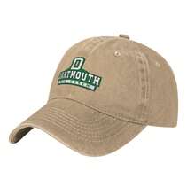 Dartmouth Big Green D Logo Print Baseball Cap Unisex Solid Color Baseball Cap, Adjustable Casual Dad Hat, - 沙色 - 查看 4