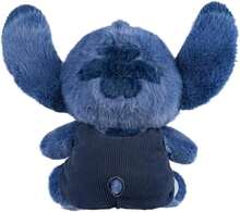 MINISO Disney Lilo And Stitch 絨毛玩偶，吊帶褲風格可愛掌心玩偶，毛茸茸觸感與刺繡細節，柔軟玩具，適合所有年齡層女孩的 Stitch 絨毛禮物 - 藏蓝色 - 查看 7