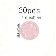10pcs/20pcs/30pcs/40pcs/50pcs/100pcs Pink And White Bow Paper Plates, 7 Inch Round Disposable Party Plates, Uncoated, Suitable For Desserts, Cakes, Banquets, All Seasons Tableware, Suitable For Christmas, Halloween, Easter, Thanksgiving, Baby Shower, Graduation, Wedding And Picnic - Multicolor - View 25