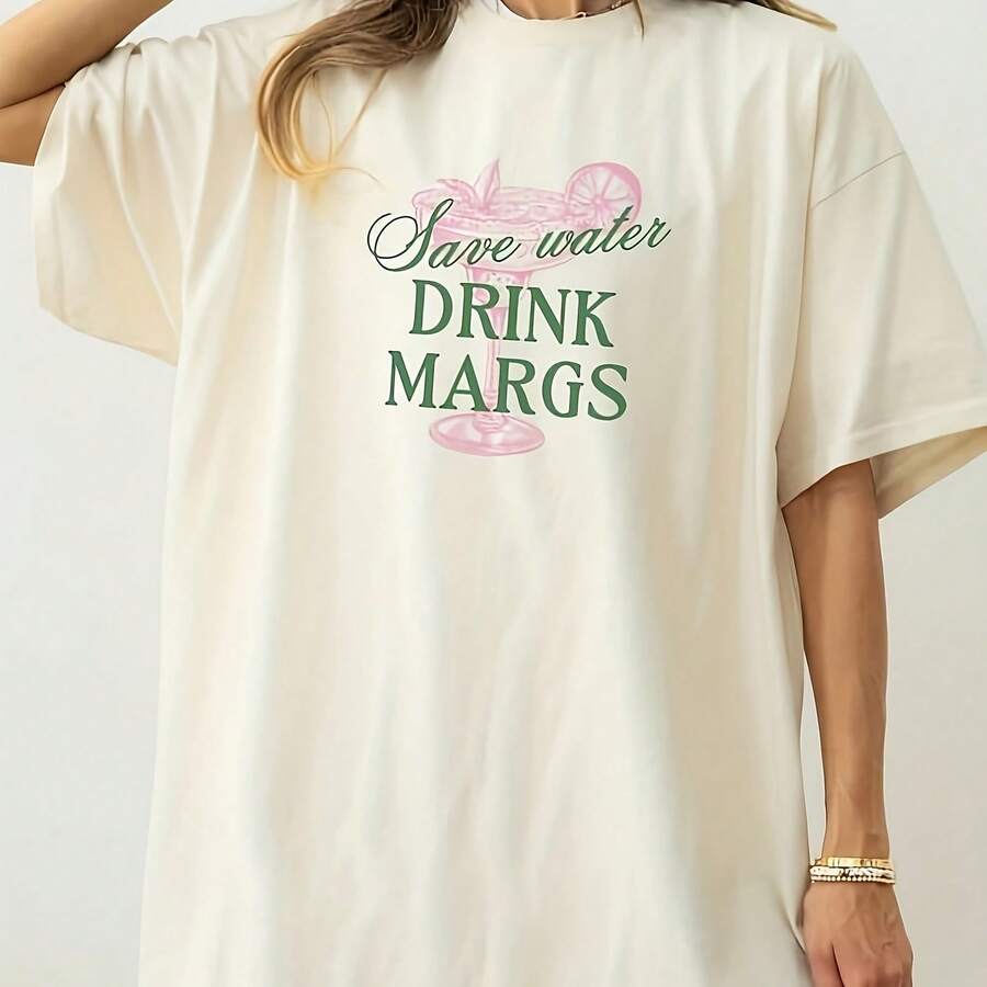 Save Water Drink Margs T Shirt Tequila Lover Gifinco De Mayo Shirt Margs And Matrimony T EE Alcohol Drinking Shirt Margarita Bachelorette Heavyweighotton T-Shirt - Made Of Thick - Blanco - Ver 1