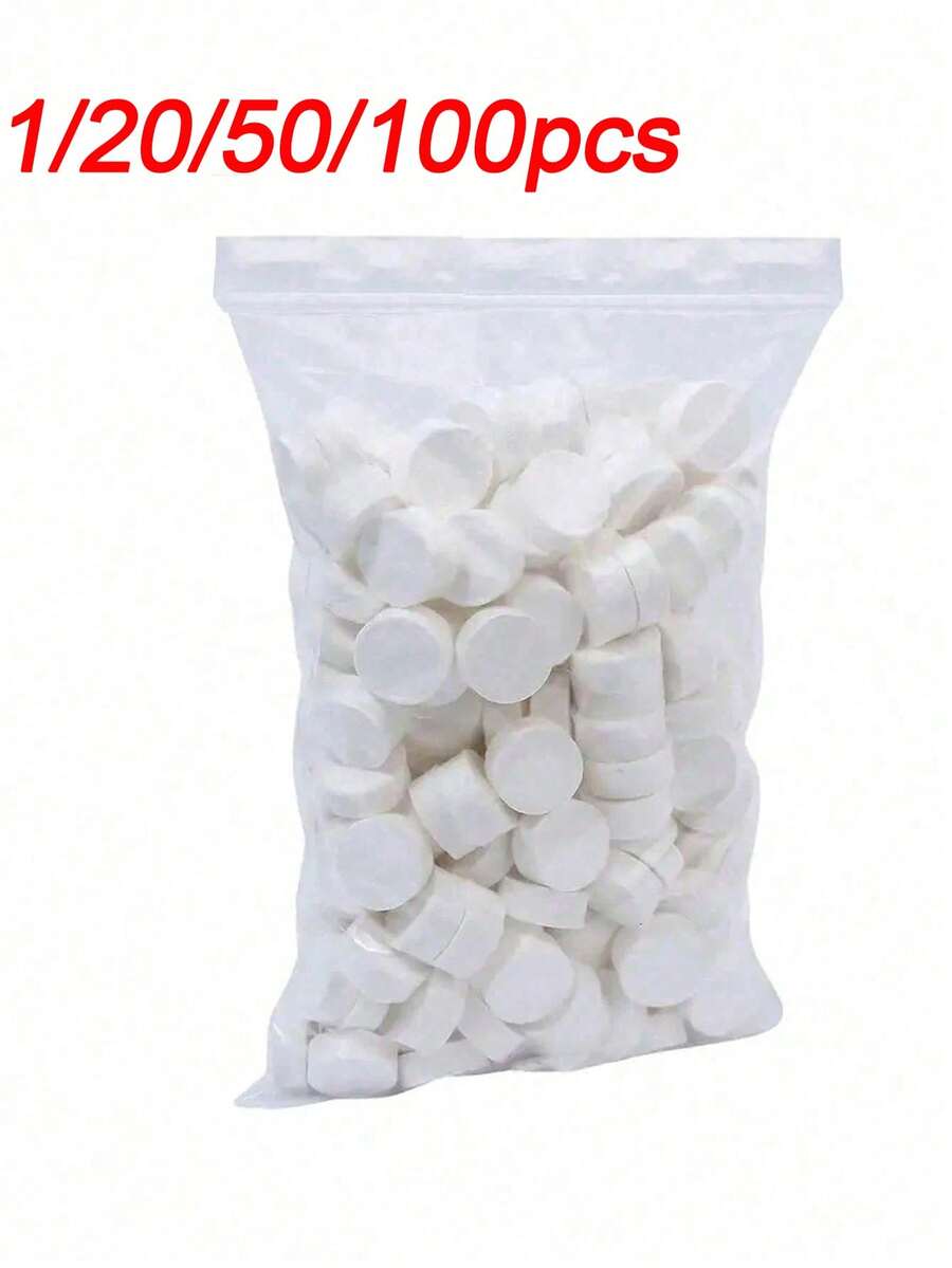100/50/20/1片 壓縮毛巾 - 大容量便攜式一次性壓縮毛巾，卸妝毛巾。輕巧易攜，適合旅行出遊時戶外使用。清潔與擦手，旅行必備家居用品。